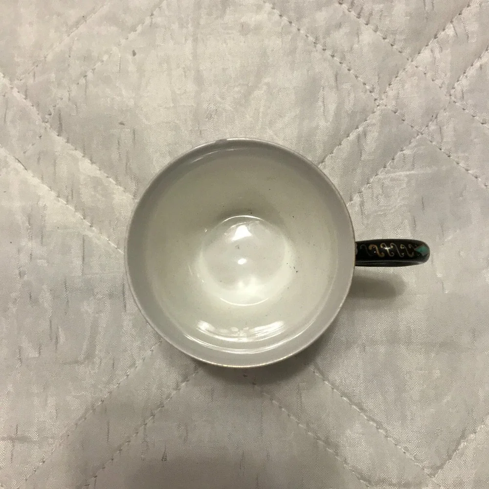 Vintage circle handle Tea‎ Cup